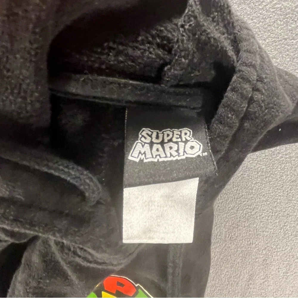 Nintendo Super Mario Black Hoodie L Retro‎ Gamer Mariocore Streetwear